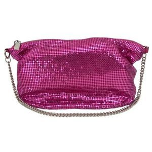 Aqua Mesh Baguette Shoulder Bag Ultra Pink Purse